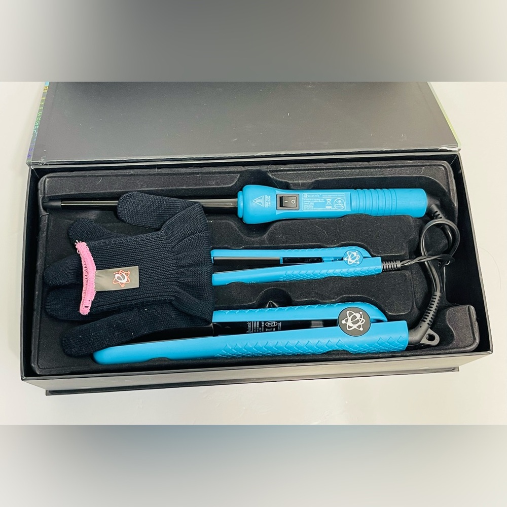 Evalectric Professional Styling Trio Turquoise - 2 Ceramic Straighteners/Curler